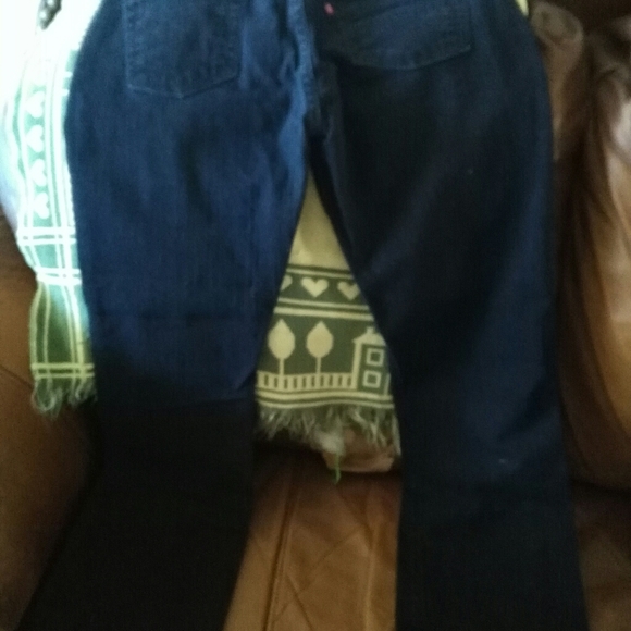 Dark Blue Levi's 515 Boot Cut Jeans 8 Short - Picture 5 of 5